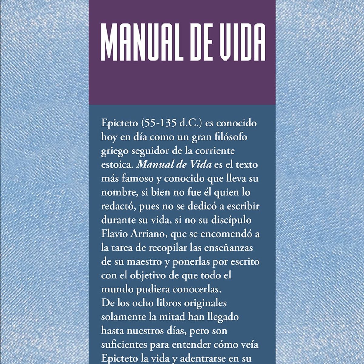 PLUTON EDICIONES - Manual de vida - Epicteto