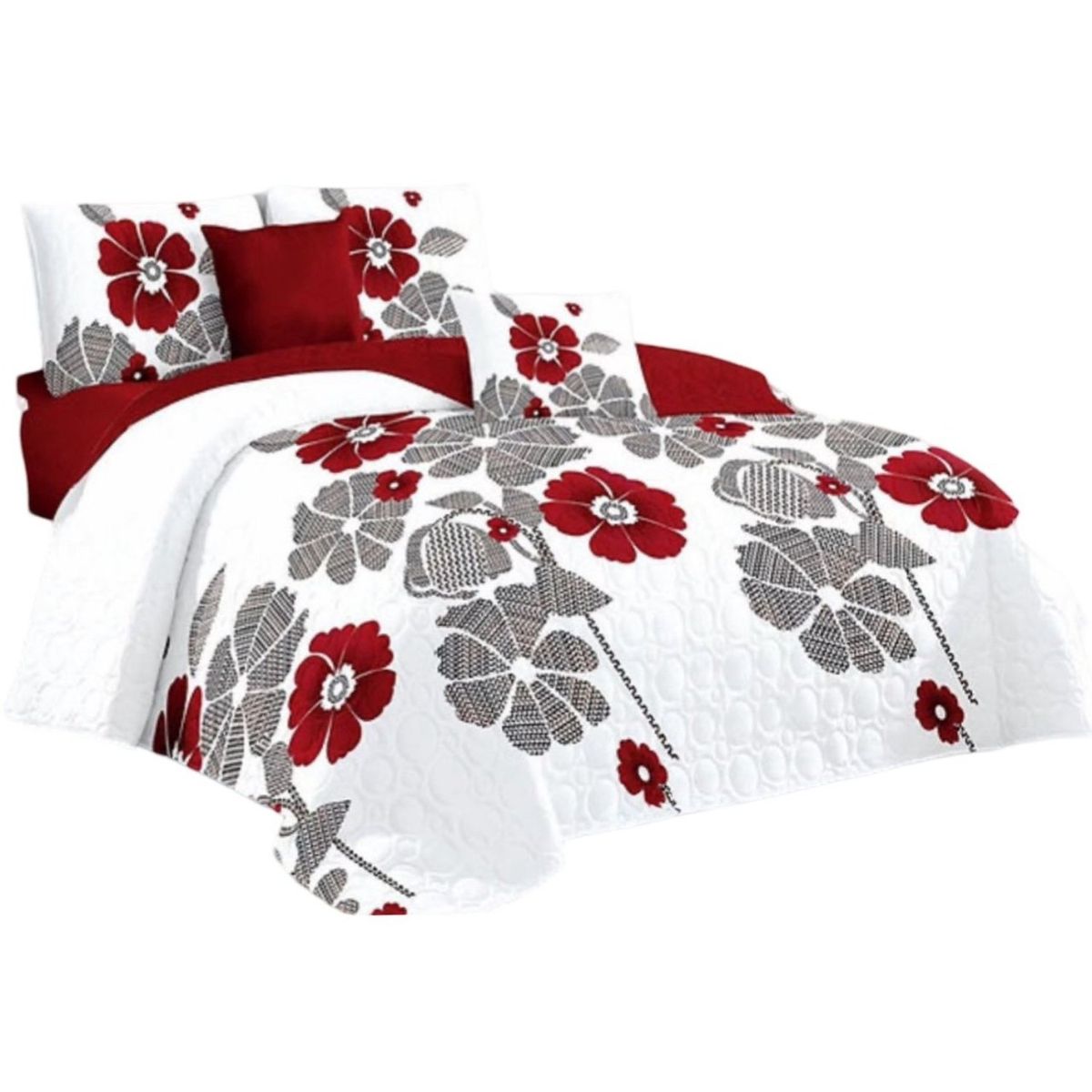 GENERICO - Cubrecama Quilt Verano King + 2 Fundas Almohada D14