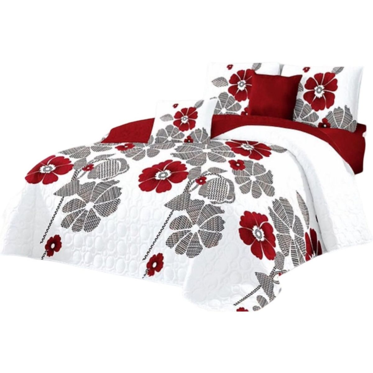 GENERICO - Cubrecama Quilt Verano King + 2 Fundas Almohada D14
