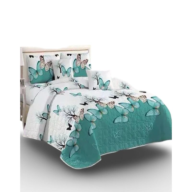 GENERICO - Cubrecama Quilt Verano King + 2 Fundas Almohada D1