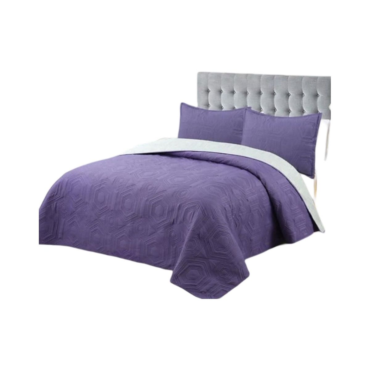 GENERICO - Quilt Verano King Super K + Fundas Almohada U2