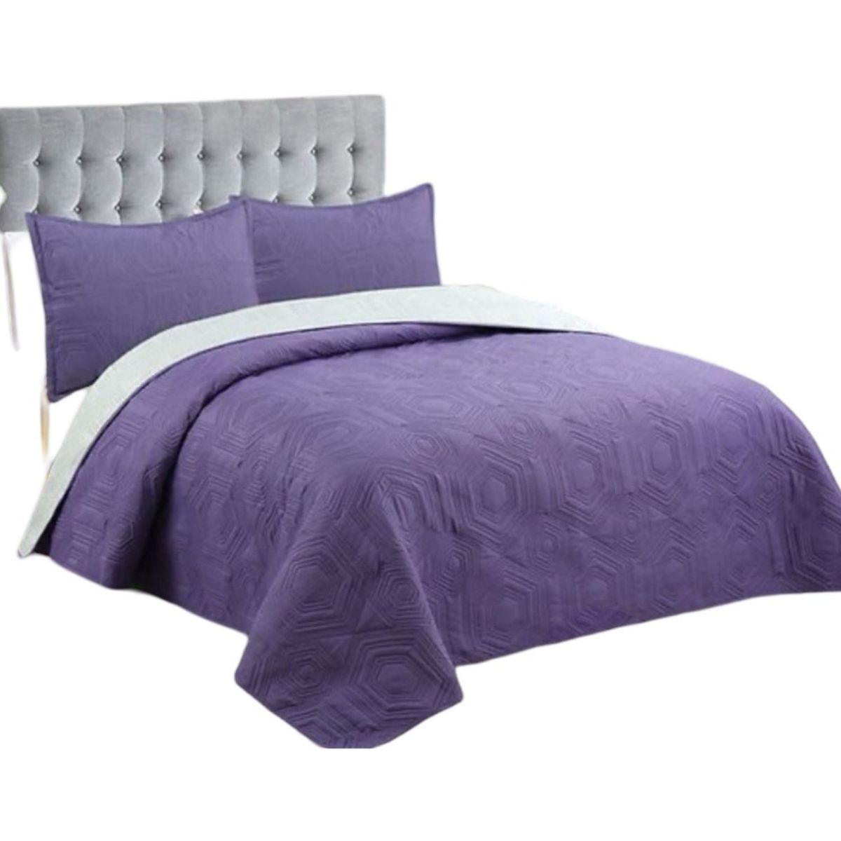 GENERICO - Quilt Verano King Super K + Fundas Almohada U2