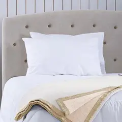 BELLAVISTA OVEJA TOME - Frazada 70% Lana Bicolor 1.5 Plaza - Vicuña Blanco