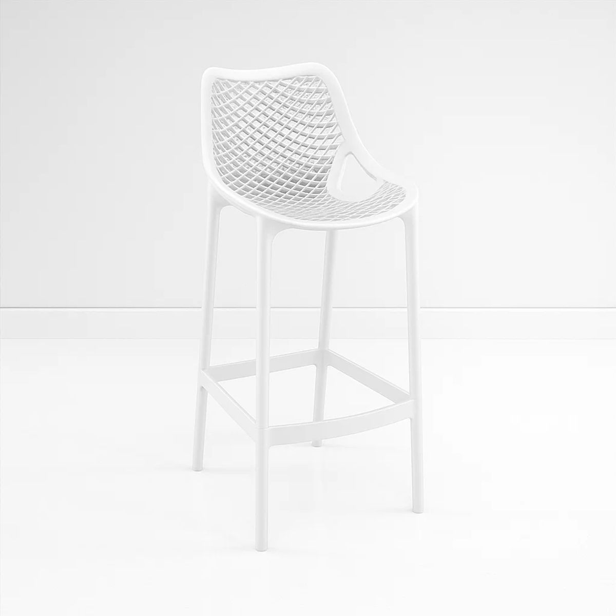 KLIK - Taburete Piso de Bar Terraza Exterior Air Berlín - Blanco KLIK