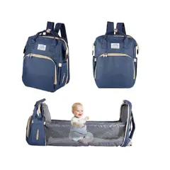 GENERICO - Mochila 3 En 1 Pañalera Cuna Y Mudador Portátil Para Bebés