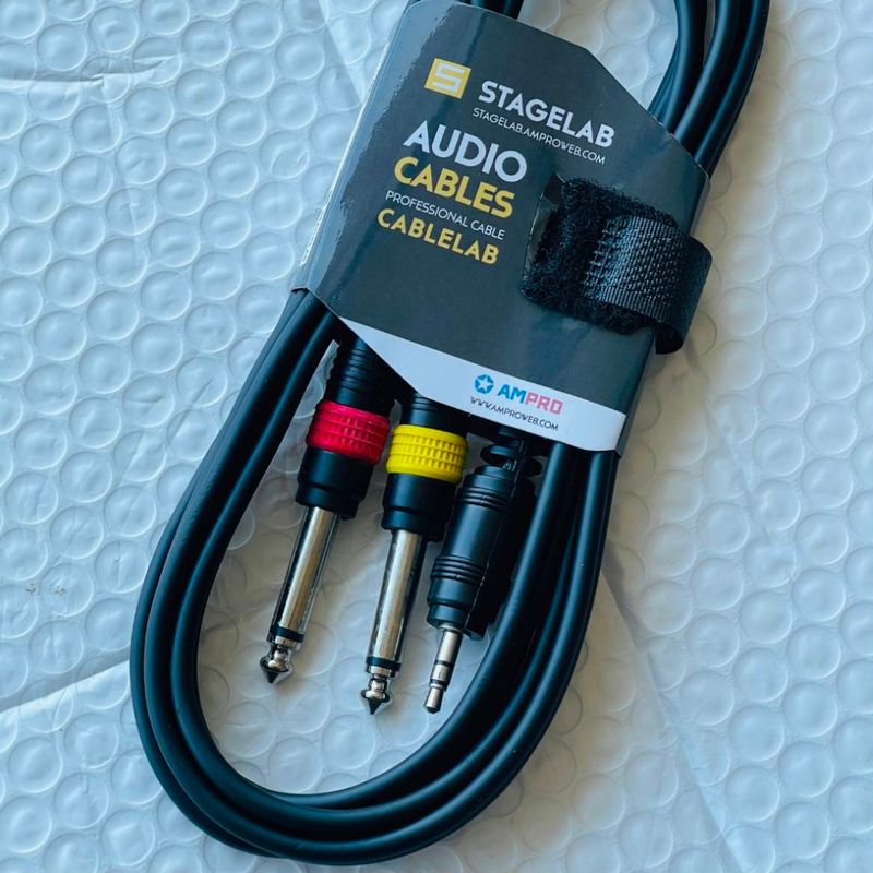 STAGELAB - Cable Audio Miniplug A 2 Plug Mono 2 Metros Stagelab