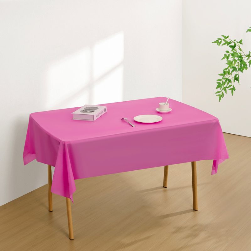 GENERICO - Mantel Plástico Para Mesa Decoración Cumpleaños Fiesta Rosa