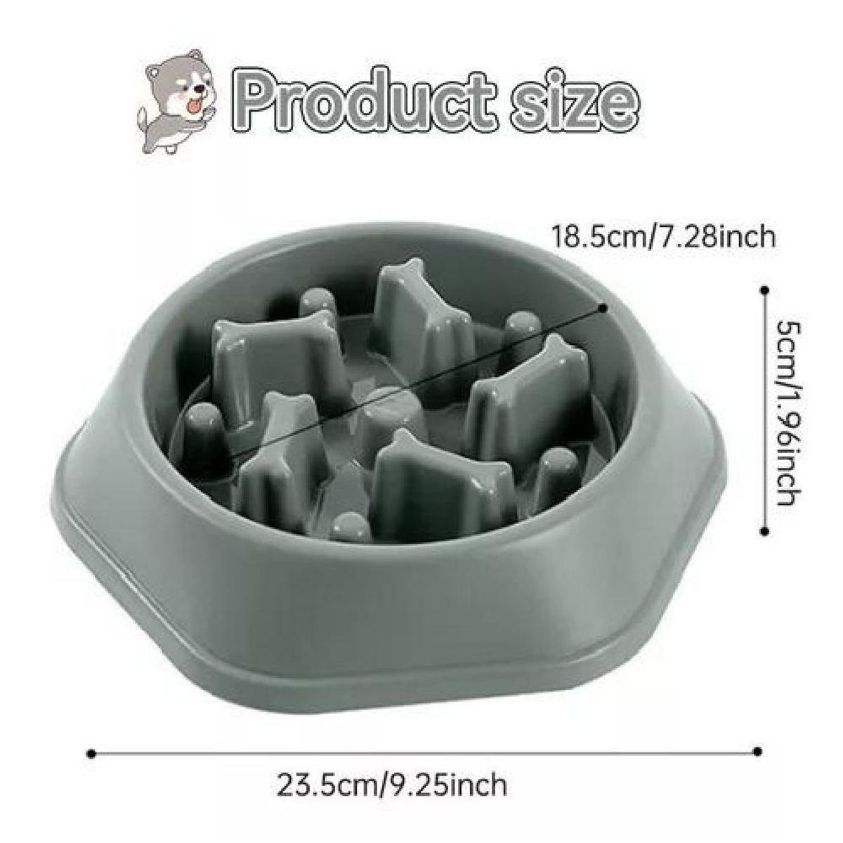 GENERICO - Plato Anti Ansiedad Come Lento Para Perros Mascotas