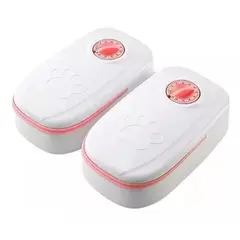 GENERICO - Dispensador De Comida Automatico Roro Comedero Doble Rosa