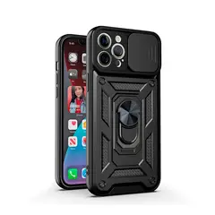 GENERICO - Carcasa Reforzada Con Cubre Cámara Para iPhone 14 Pro