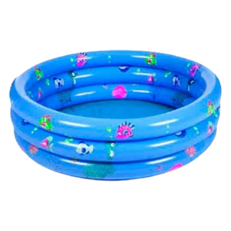 GENERICO - Piscina Inflable Redonda Niños 120 Cm Verano Celeste