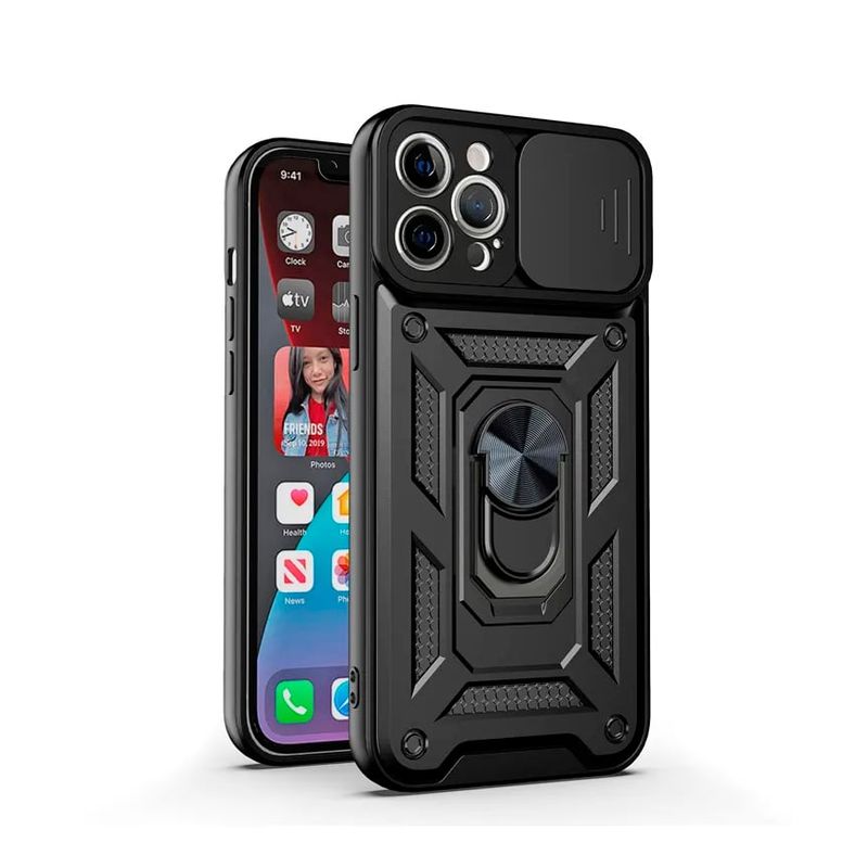 GENERICO - Carcasa Reforzada Con Cubre Cámara Para iPhone 14 Pro Max