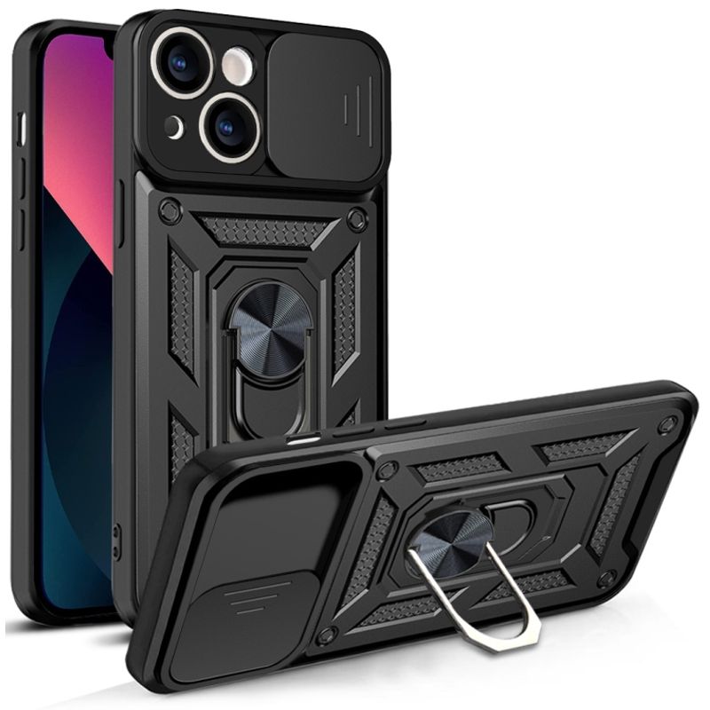 GENERICO - Carcasa Reforzada Con Cubre Cámara Para iPhone 15 Plus