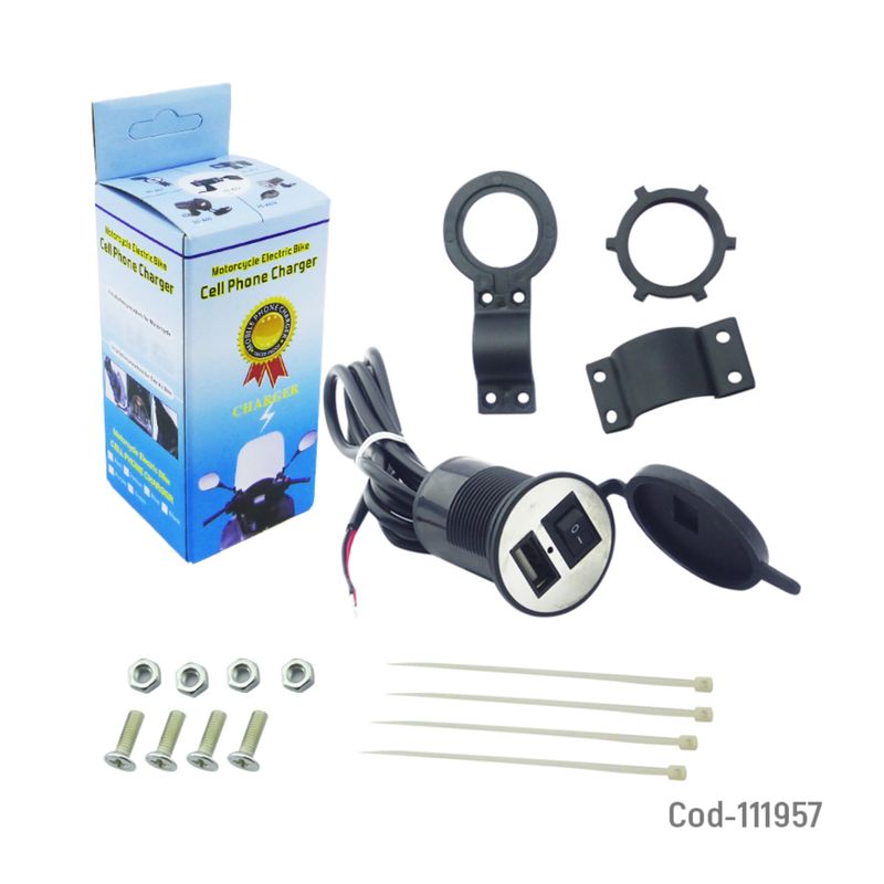 GENERICO - CARGADOS USB PARA MOTO MOTORCYCLE ELECTRIC BIKE