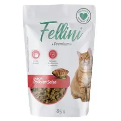 ANASAC - Fellini Alimento Gato Sabor Pollo en Salsa Pouch 85Gr