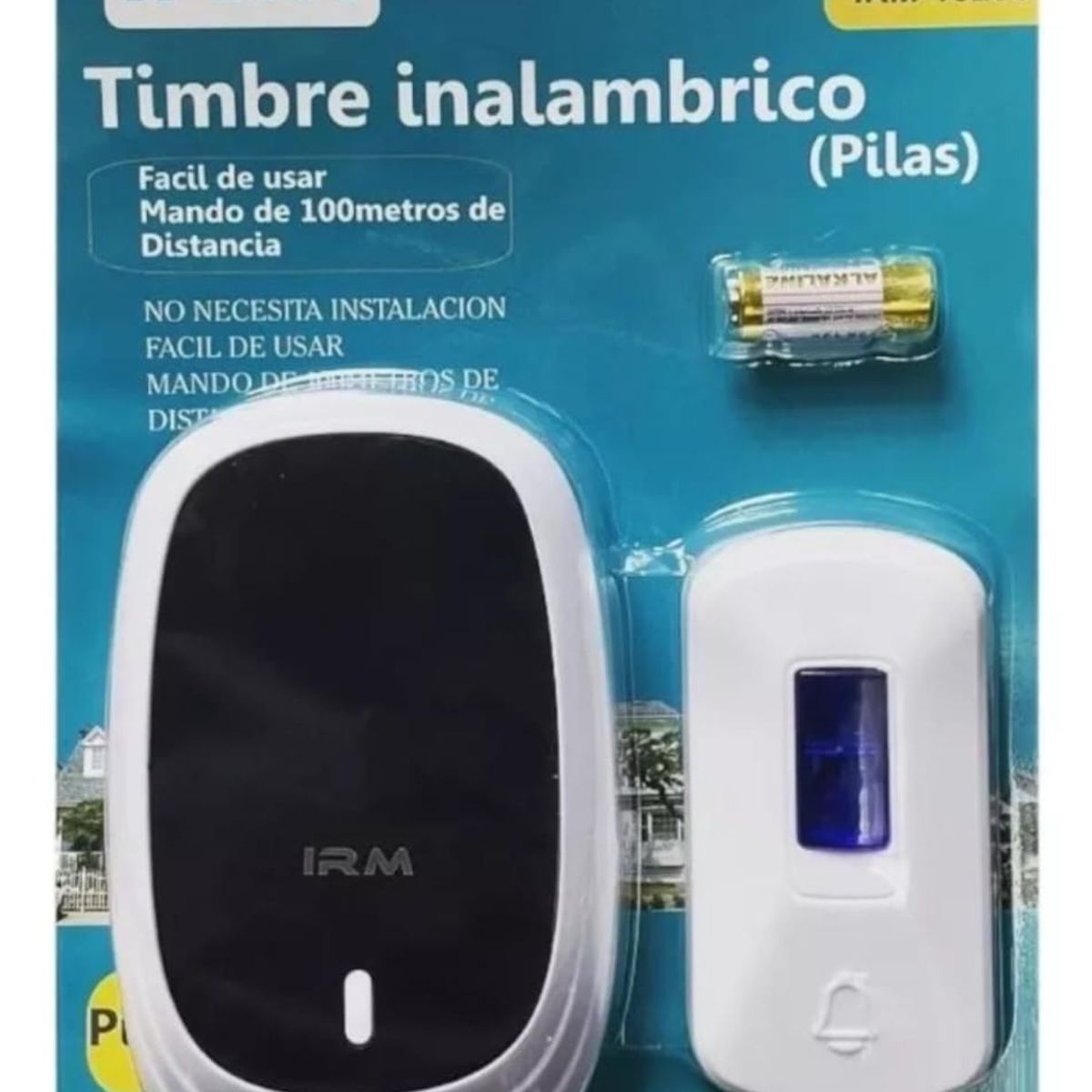 GENERICO - Timbre Inalámbrico Enchufe Botón Exterior Portátil Puertas Portero