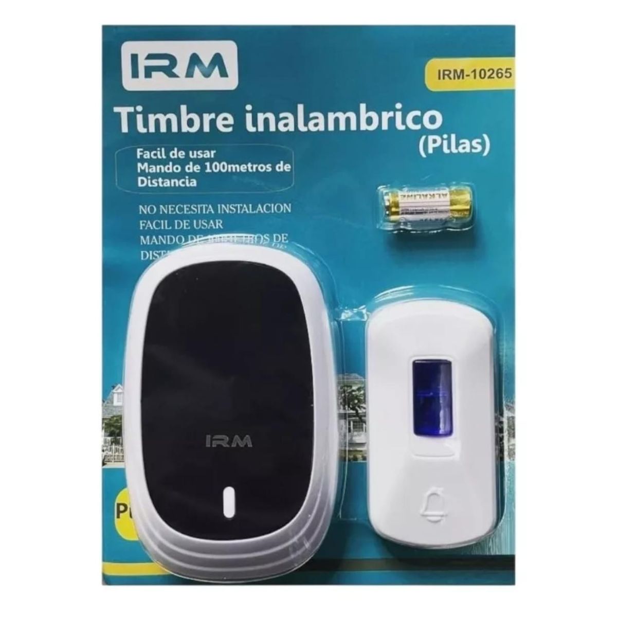 GENERICO - Timbre Inalámbrico Enchufe Botón Exterior Portátil Puertas Portero