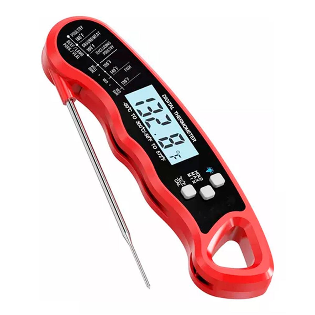 ESHOPANGIE - Termómetro Digital Cocina Carnes Líquidos Aceite Plegable