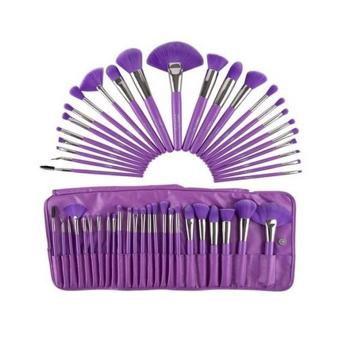 BEAUTY CREATIONS - Set de brochas THE NEON PURPLE 24 Piezas - Beauty Creations
