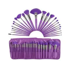 BEAUTY CREATIONS - Set de brochas THE NEON PURPLE 24 Piezas -