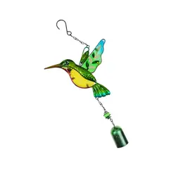 SOLEIO - Colgante Campana De Viento Colibrí Vintage Verde