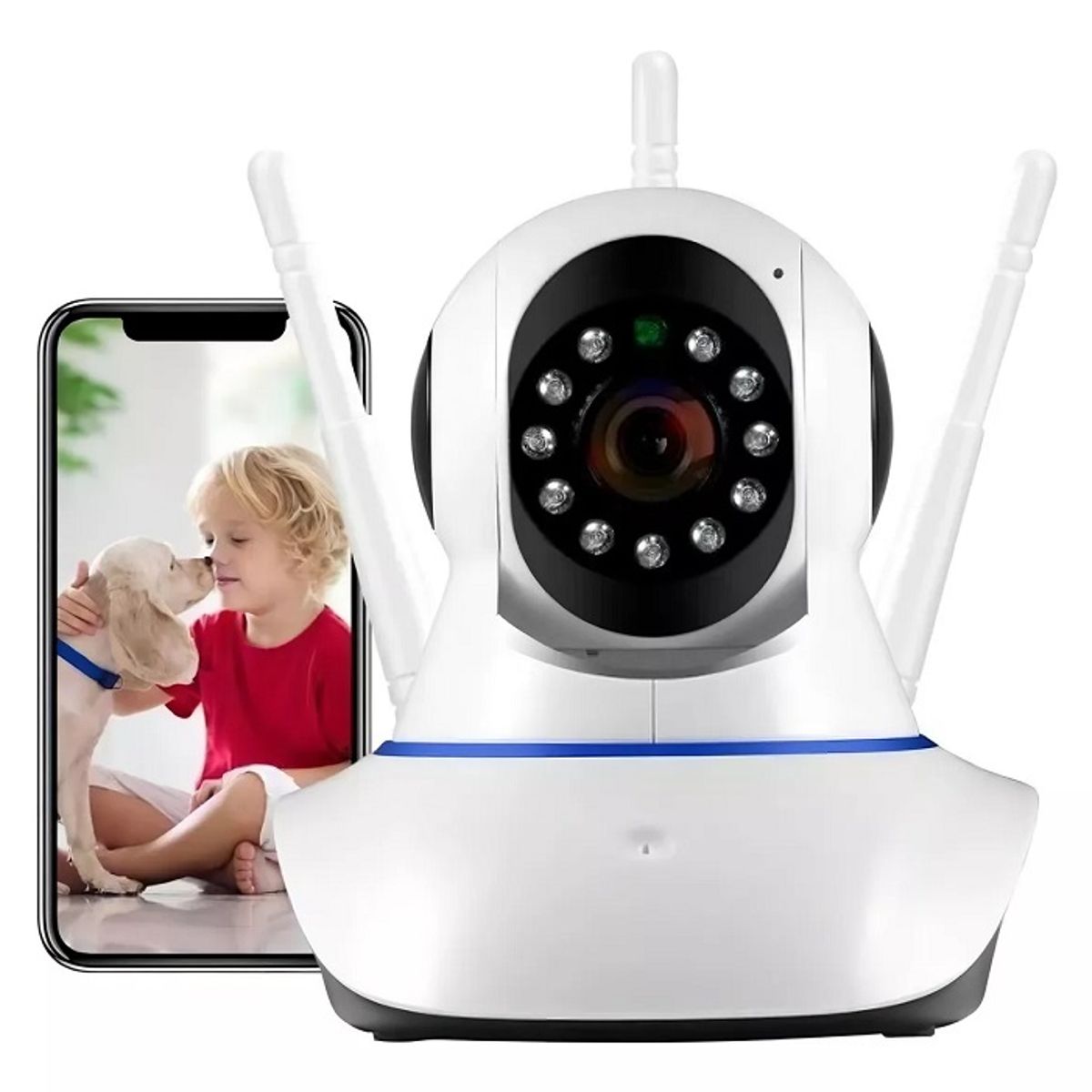 GENERICO - Cámara Seguridad Wifi 5G IRM IP66 Tres Antenas