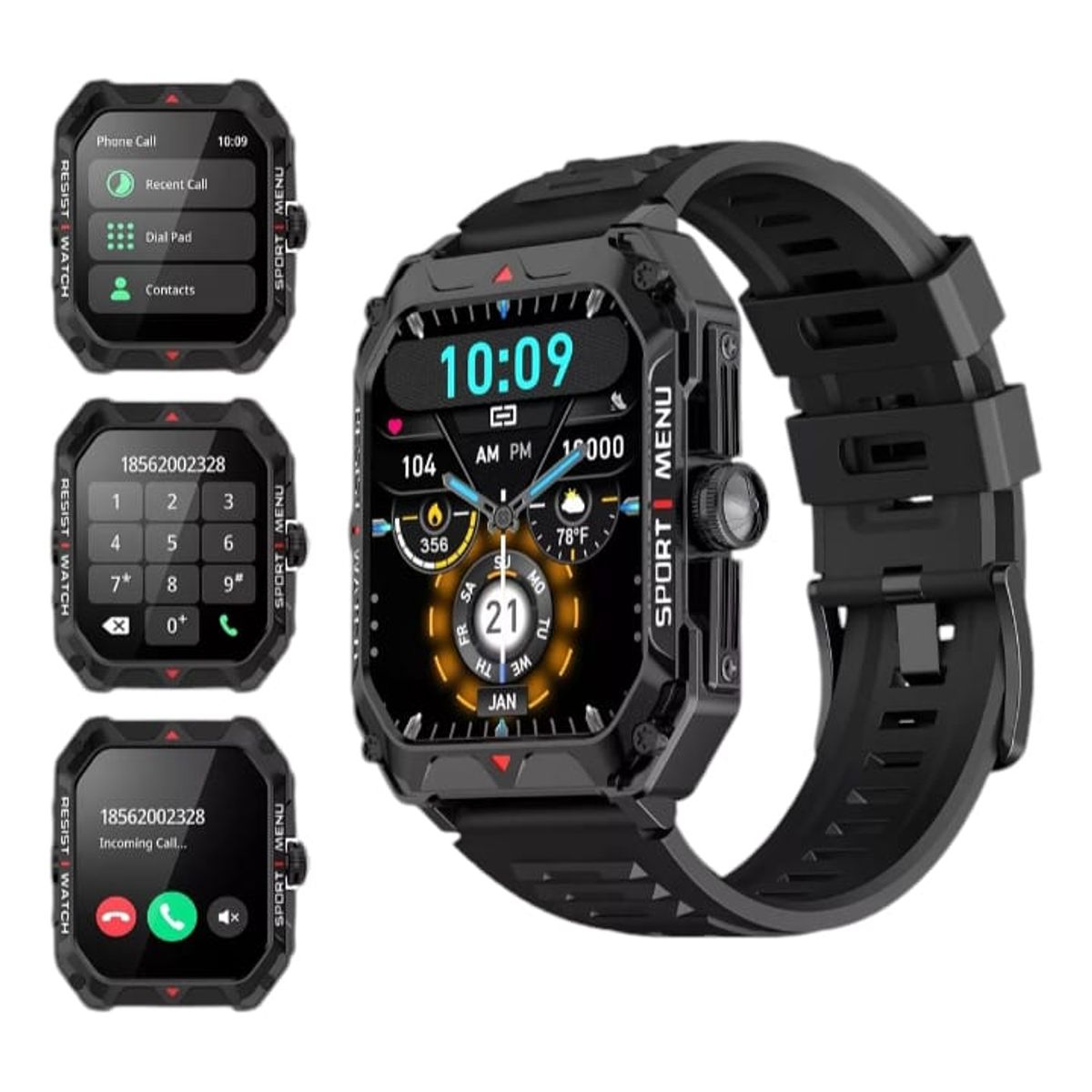 GENERICO - Smartwatch Deportivo Reloj Inteligente Vidvie SW1614 IP68 BT Negro