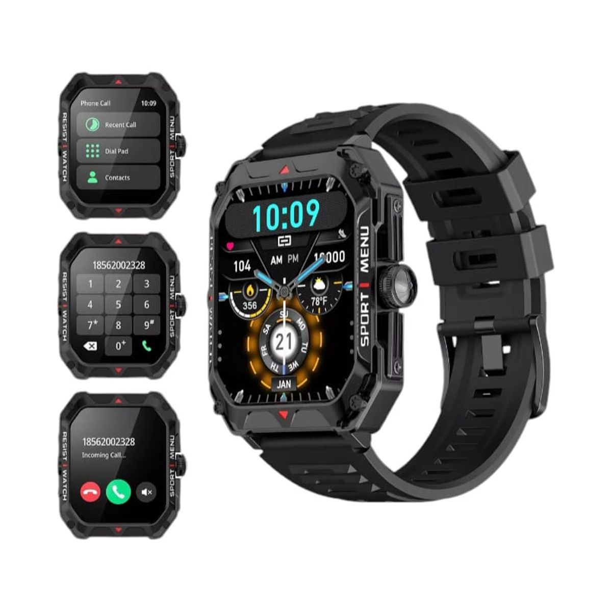 GENERICO - Smartwatch Deportivo Reloj Inteligente Vidvie SW1614 IP68 BT Negro