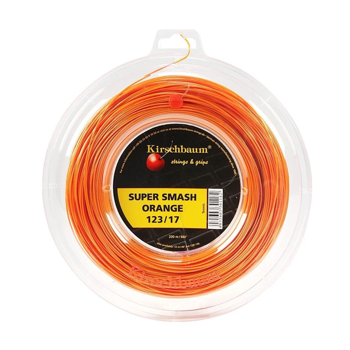 GENERICO - Rollo De Cuerda Kirschbaum Super Smash Orange 1.23 - 200m