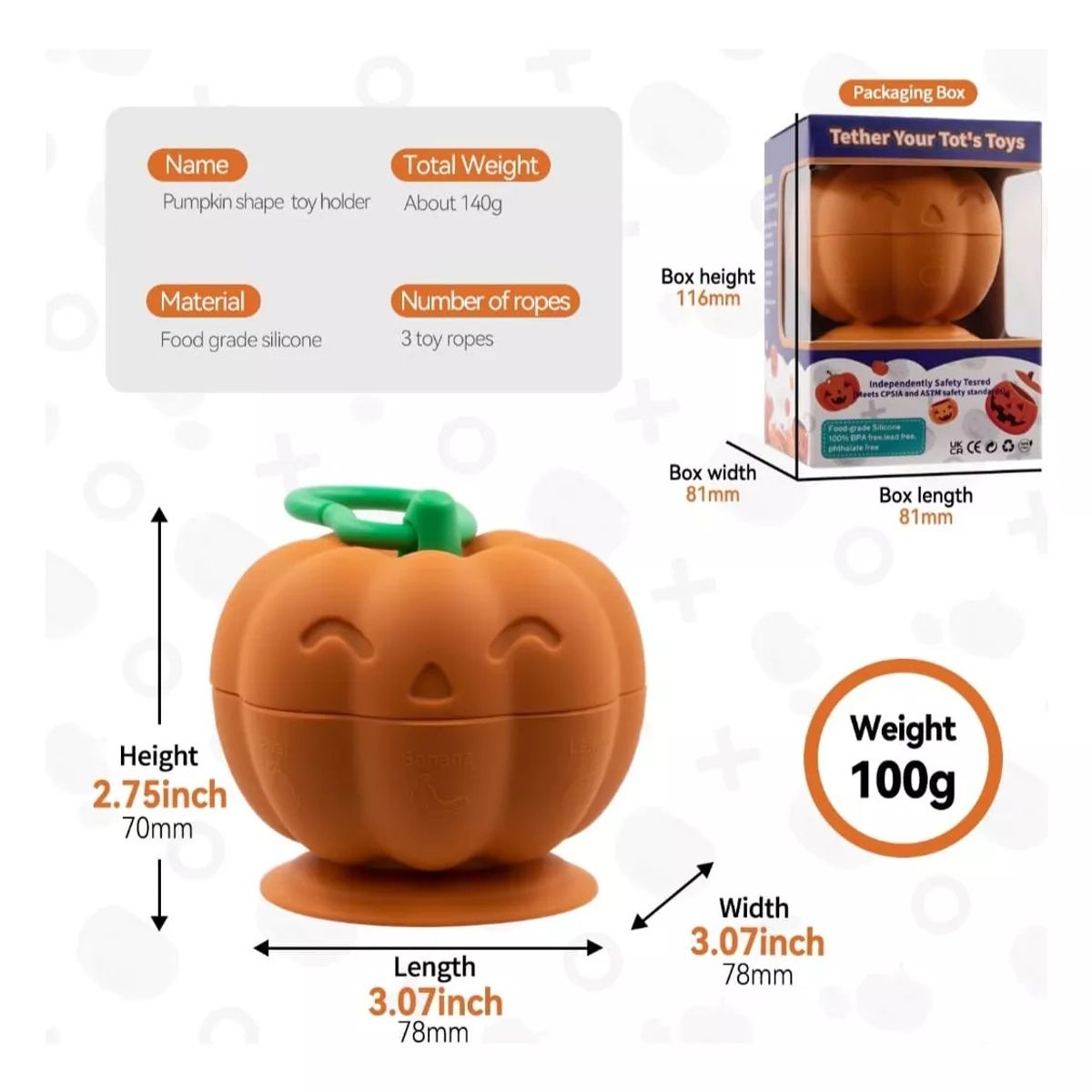 GENERICO - Sujetador Juguetes Con Soporte Y Ventosa Silla Y Cochecito