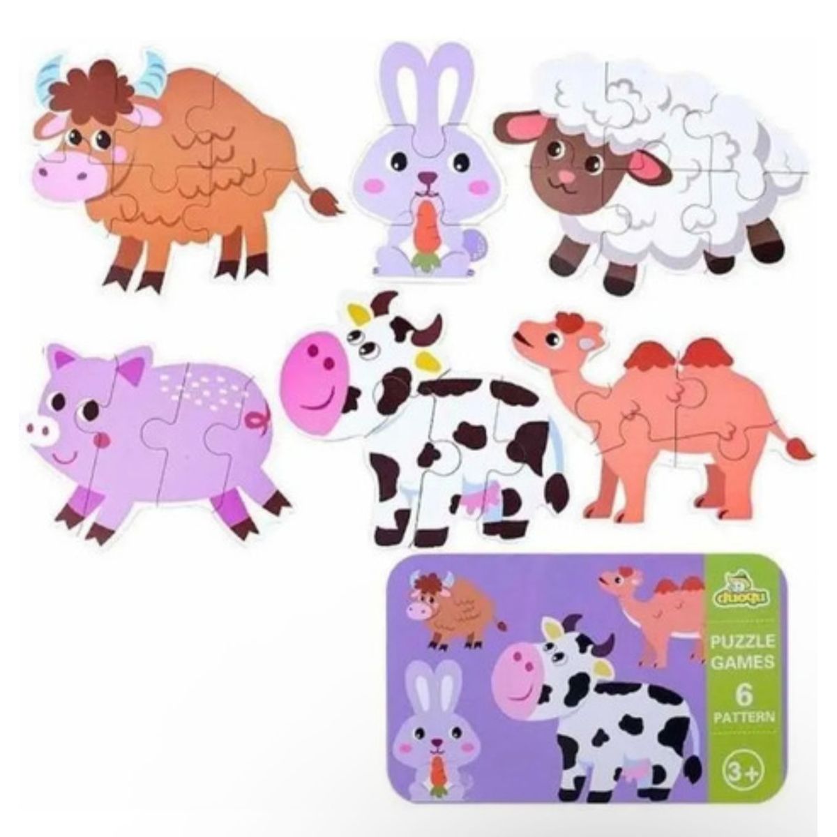 GENERICO - Puzzle Rompecabeza Caja Metálica 6 En 1 Juguete Interactivo