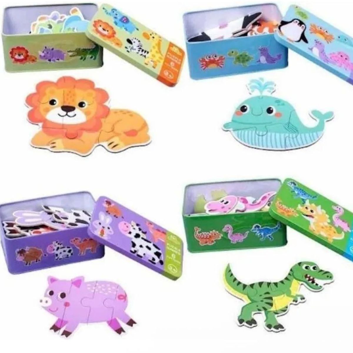 GENERICO - Puzzle Rompecabeza Caja Metálica 6 En 1 Juguete Interactivo