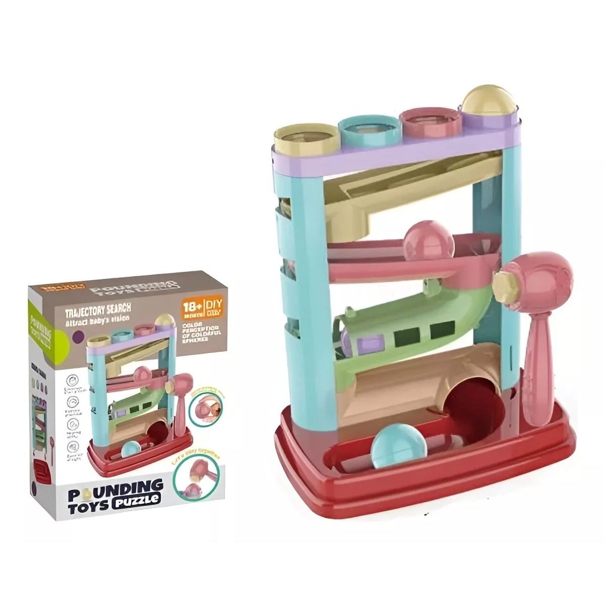 GENERICO - Juguete Bebé Con Bolas Rodante Y Torre Tobogán Para Niño