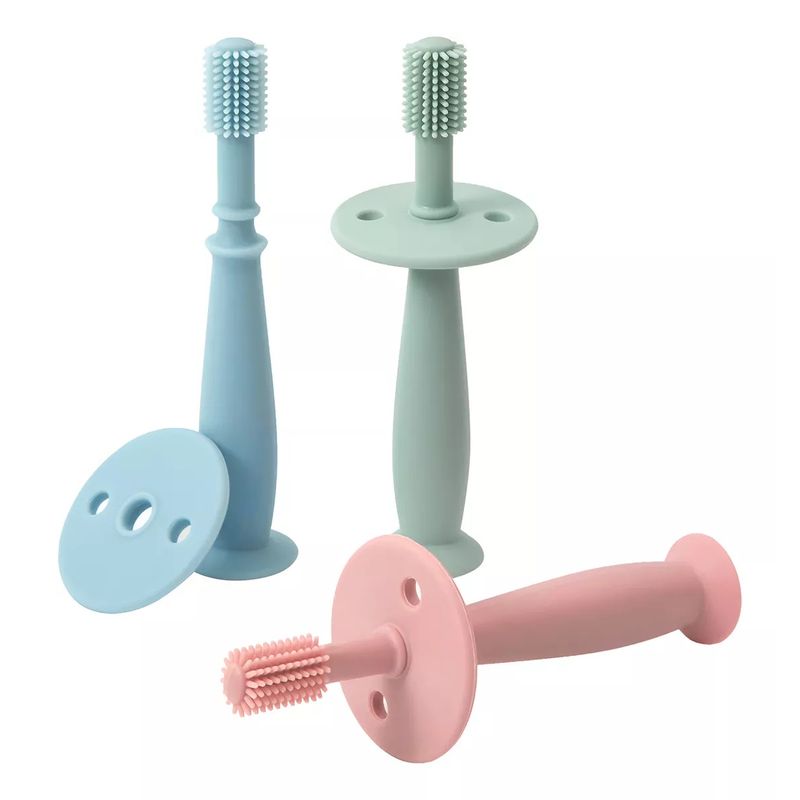 GENERICO - Cepillo Silicona De Dientes Y Encías Para Niños Con Estuche
