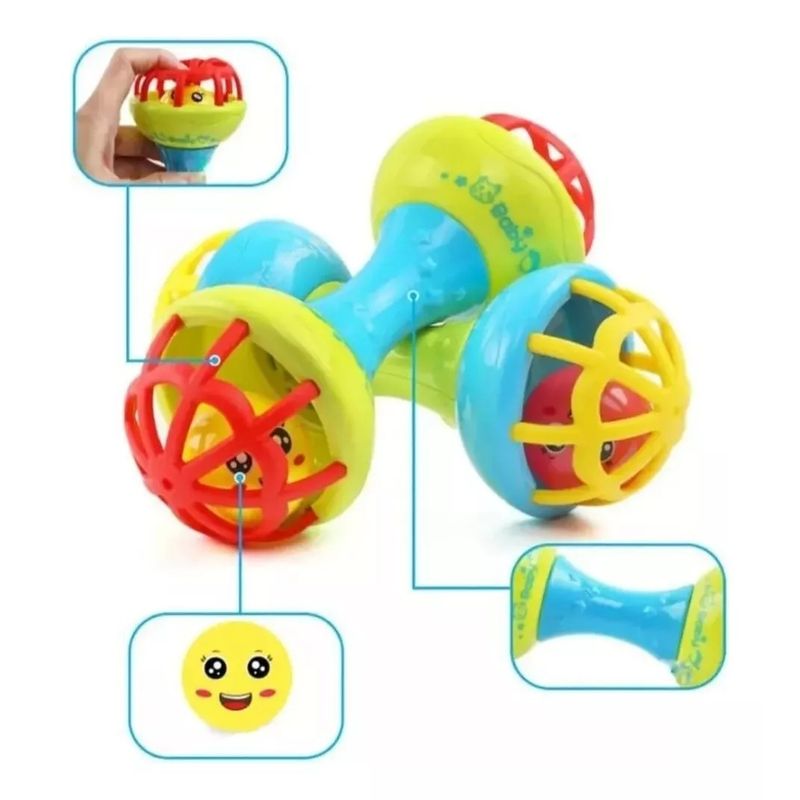 GENERICO - Pack X5 Pzs Pelota - Sonajero - Mordedor Sensorial Bebé