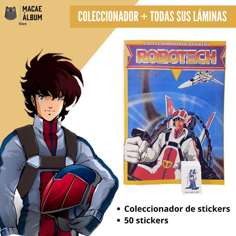 GENERICO - Robotech Coleccionador de stickers + todas sus láminas