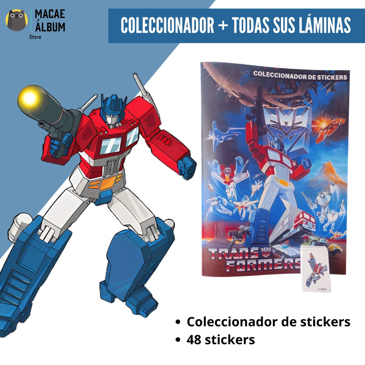 GENERICO - Transformer Coleccionador de stickers + todas sus láminas