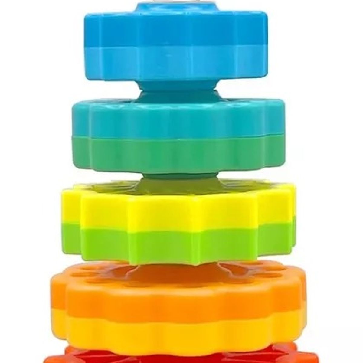 GENERICO - Spin Again Torre Giratoria Encaje Rainbow Juguete Apilable