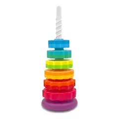 GENERICO - Spin Again Torre Giratoria Encaje Rainbow Juguete Apilable