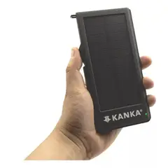 KANKA - Batería Recargable Powerbank 10.000 Mah Carga Solar Color Negro