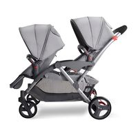 Coche Doble Duo Reclinable 6 Modos En 1 Gris
