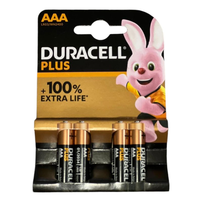 DURACELL - Packx4 Pilas Alcalinas Aaa Duracell Plus Pila Aaa 4 Unidades