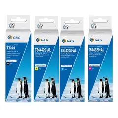 GENERICO - Pack 4 Tintas T544 C/Boquillas Premium L3110/L3158/L6160 G&G