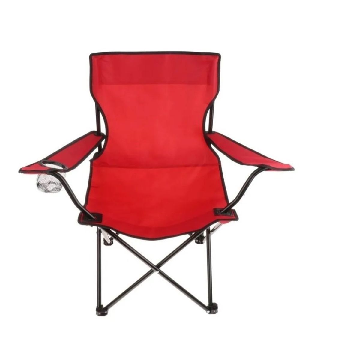 GENERICO - Silla Plegable Playa Camping Porta Vaso + Bolsa Red