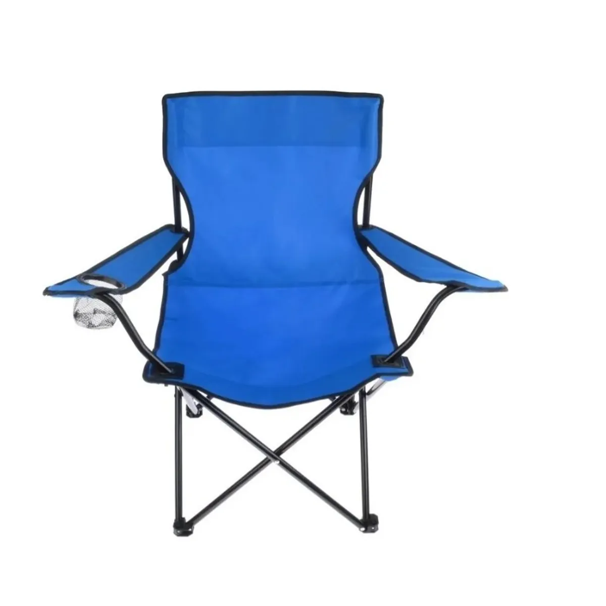 GENERICO - Silla Plegable Playa Camping Porta Vaso + Bolsa Blue