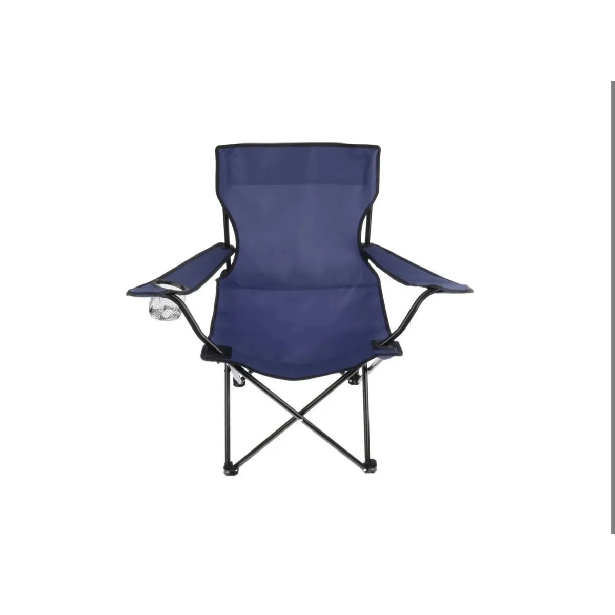 GENERICO - Silla Plegable Playa Camping Porta Vaso + Bolsa Azul Marino