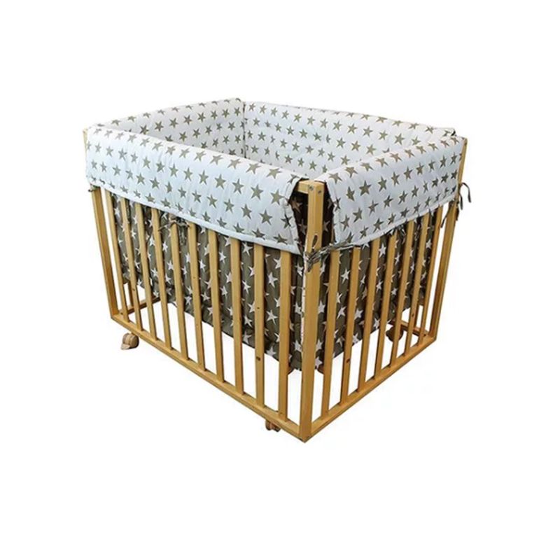 GENERICO - Corral De Madera Natural Para Bebes  Niños