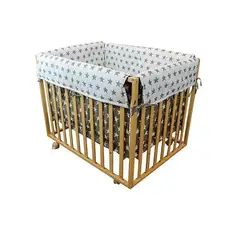 GENERICO - Corral De Madera Natural Para Bebes Niños