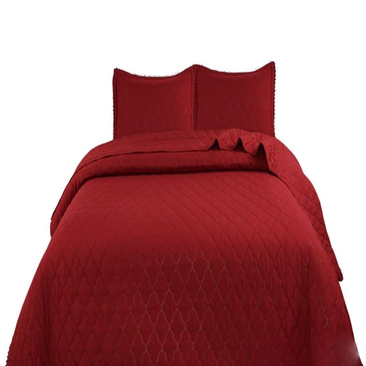 GENERICO - Cubrecamas Quilt de Verano  2 Plazas con Pompones C10