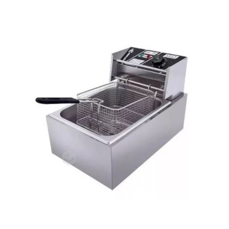 GENERICO - Freidora industrial Hoffmans HM-88-1 6L acero inoxidable 220V Gris